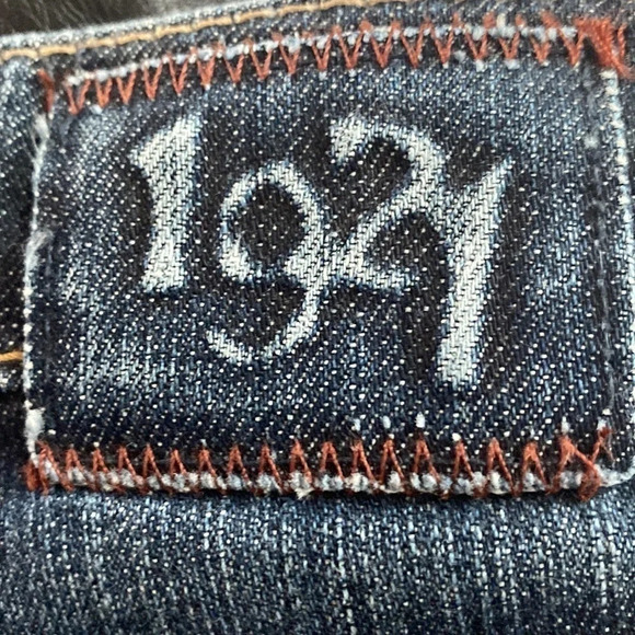 1921 Denim Women's Blue Surplus Bootcut Raw Hem Jeans Size 28/34 - Picture 9 of 12